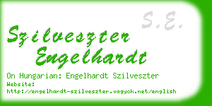 szilveszter engelhardt business card